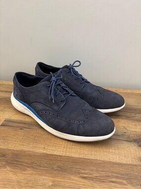 Cole Haan Zero Grand Troy Leather Wingtip Oxford Blue Men’s